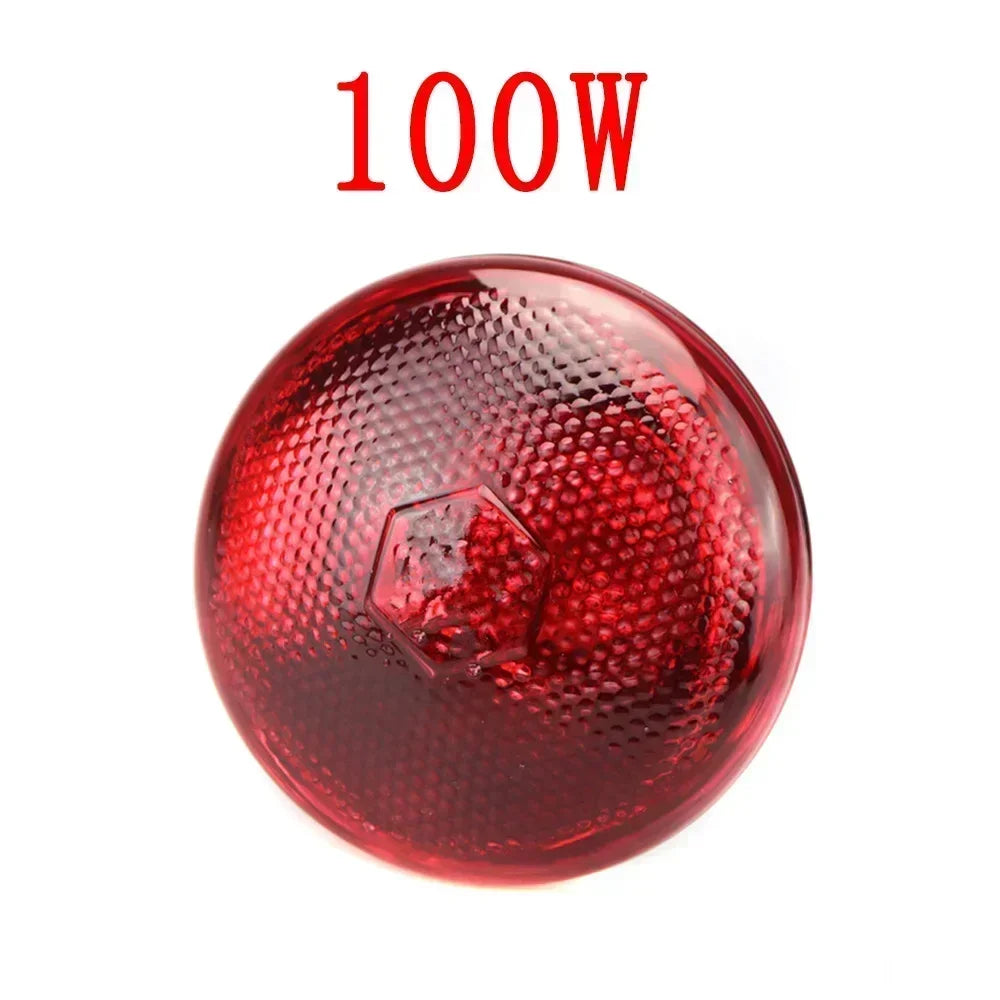 100W-275W Poultry Heating Lamp Livestock Farm Infrared Heating Lamp Explosion-proof Durable Reptile Light Lampshade Optional