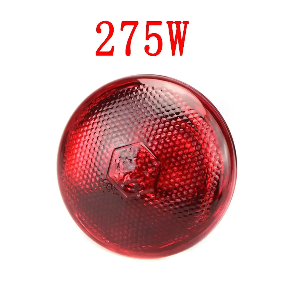 100W-275W Poultry Heating Lamp Livestock Farm Infrared Heating Lamp Explosion-proof Durable Reptile Light Lampshade Optional