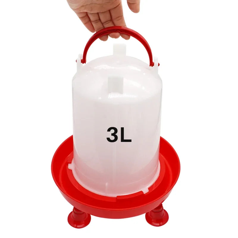 1Pc 1.5kg/3L Poultry Automatic Drinker Bucket Chicken Feeder Barrel Water Bucket Quail Drinking Farm Chicken Coop Water Supply
